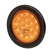 ACA Auto 19 Square LED Round Light With  Gasket - AMBER