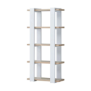 Everfurn Sidra Two Tone Bookshelf Ivory Oak