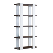 Everfurn Sidra Two Tone Bookshelf Havana Oak