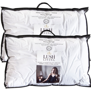 Luscious Living Pillows Sleep Solutions Hotel Range Cotton Pack of 2