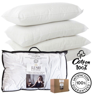 Luscious Living Pillows Sleep Solutions Hotel Range Cotton Pack of 4