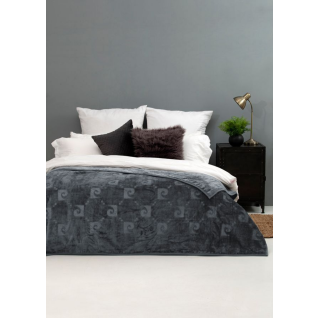 Pierre Cardin Luxury Mink Blanket Grey