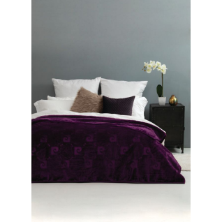 Pierre Cardin Luxury Mink Blanket Plum