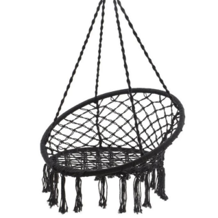 Fine Living Canary Crochet Hammock Chair Black