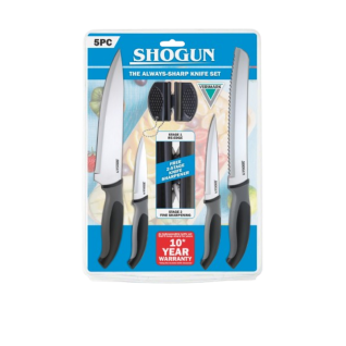 Shogun 5 piece Kitchen Knife Sharpener Set