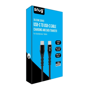 Snug Typc To Typc 1.2M Silicone Cable Black