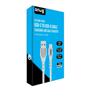 Snug USB To Typc 1.2M Silicone Cable White