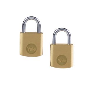 Yale 40mm Brass Padlock Duo Pack